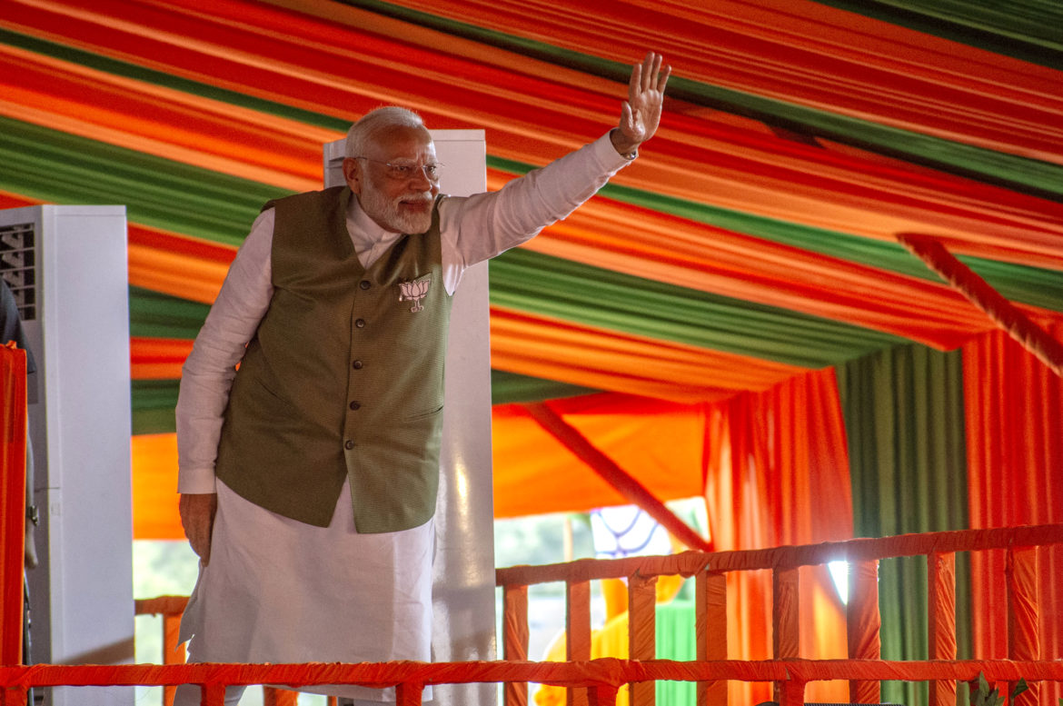 Indian Prime Minister Modi Addresses Supporters In Srinagar